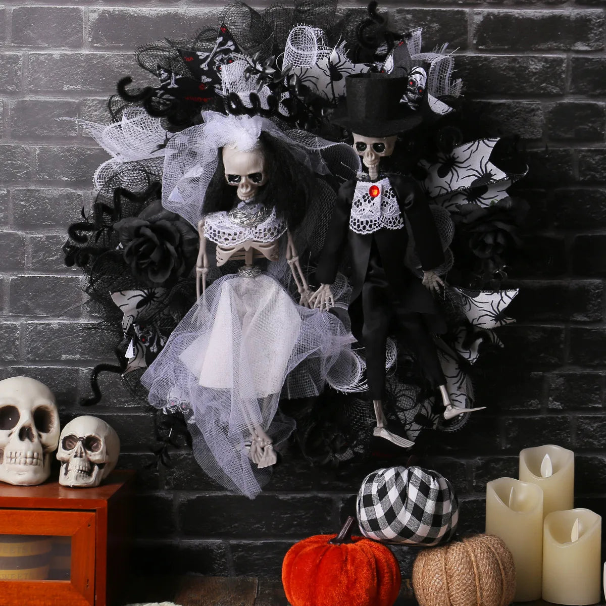 Halloween Gothic Skull Plastic Cloth Polyester Holiday Party Hanging Ornaments