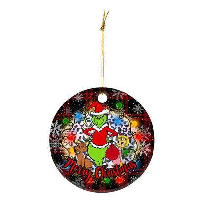 Christmas Grinch Arylic Party Hanging Ornaments