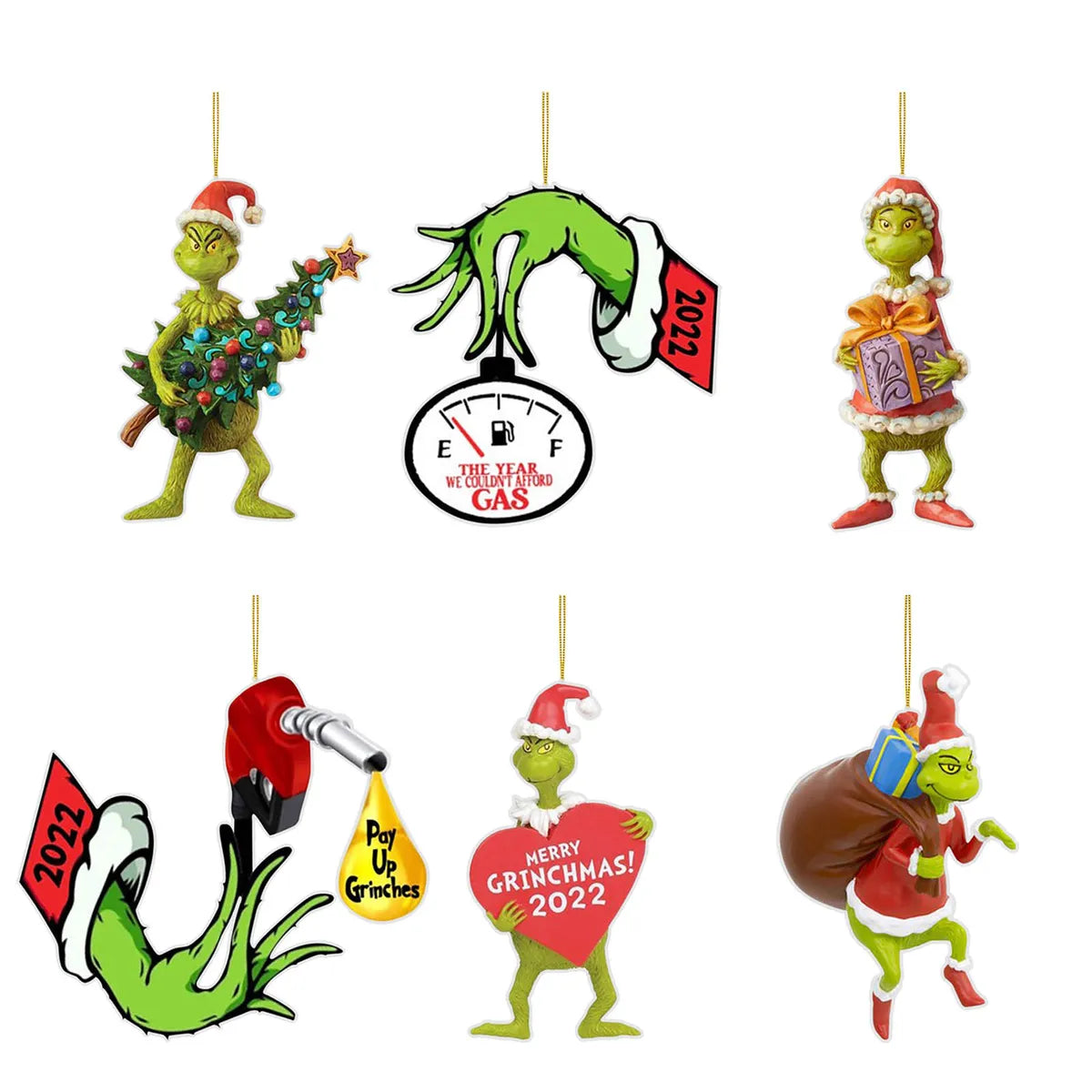 Christmas Grinch Arylic Party Hanging Ornaments