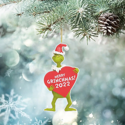 Christmas Grinch Arylic Party Hanging Ornaments