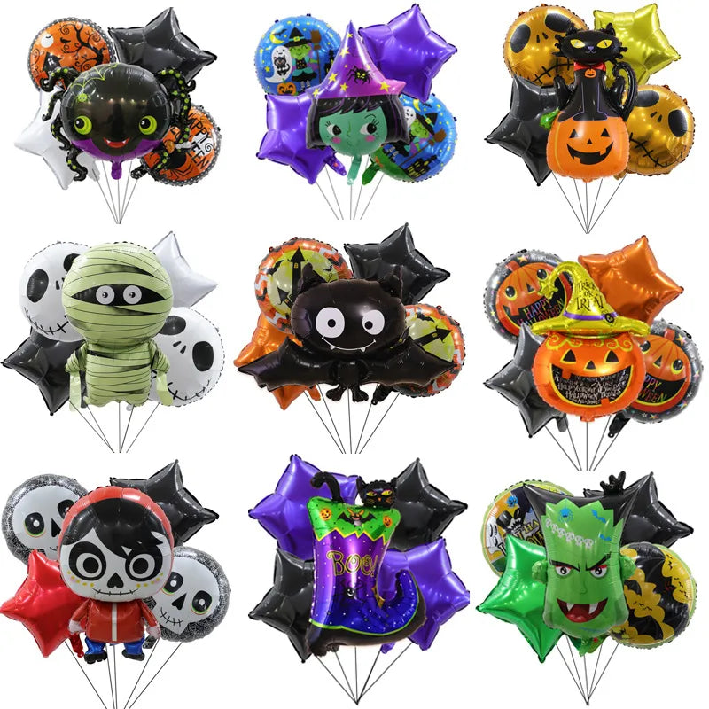 Halloween Hip-Hop Funny Halloween Pattern Pumpkin Skull Aluminum Film Party Festival Balloons