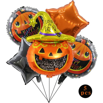 Halloween Hip-Hop Funny Halloween Pattern Pumpkin Skull Aluminum Film Party Festival Balloons