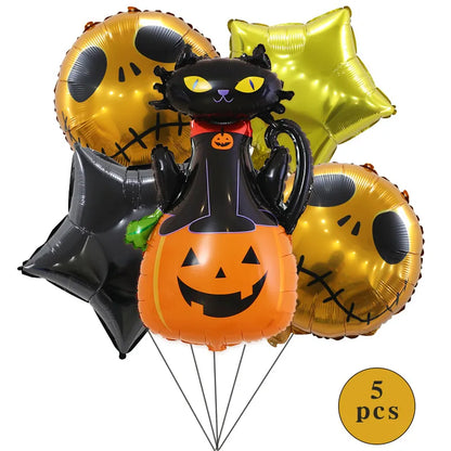 Halloween Hip-Hop Funny Halloween Pattern Pumpkin Skull Aluminum Film Party Festival Balloons