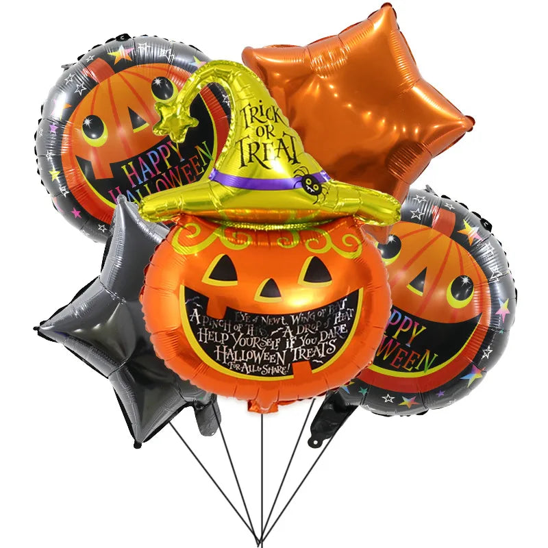 Halloween Hip-Hop Funny Halloween Pattern Pumpkin Skull Aluminum Film Party Festival Balloons