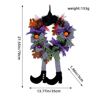 Halloween Hip-Hop Funny Witch Hat Shoe Plastic Polyester Iron Party Festival Hanging Ornaments Decorative Props Door Hanging