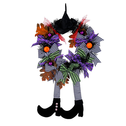 Halloween Hip-Hop Funny Witch Hat Shoe Plastic Polyester Iron Party Festival Hanging Ornaments Decorative Props Door Hanging