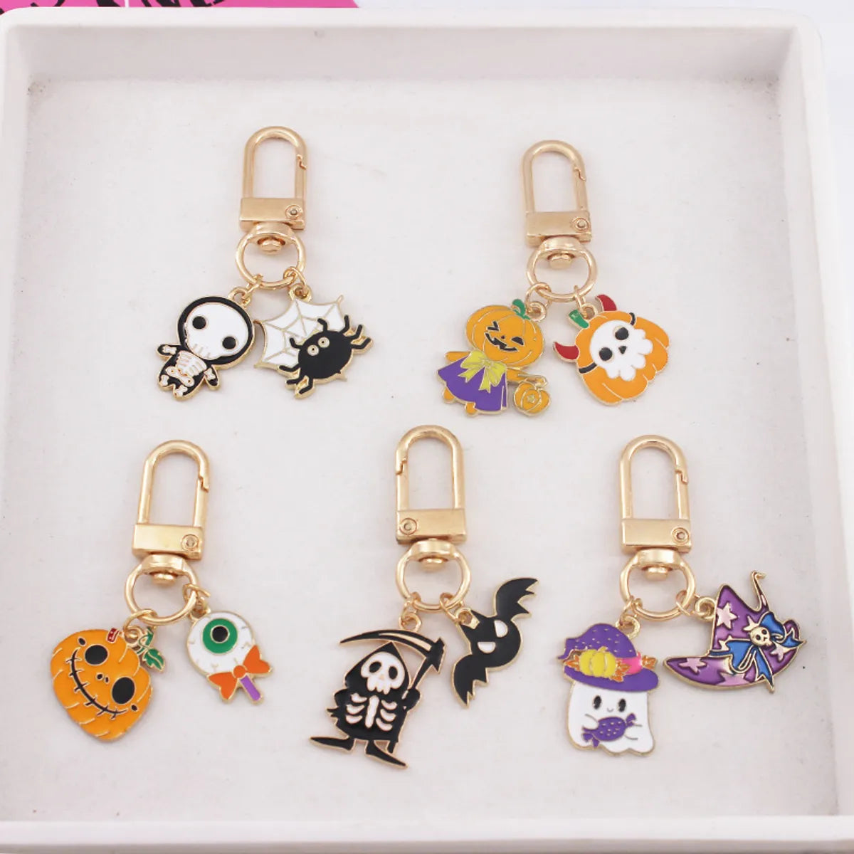 Halloween Kid Cartoon Keychain Pumpkin Ghost Pendant Airpods Funny Accessories Key Chain Holiday Gift