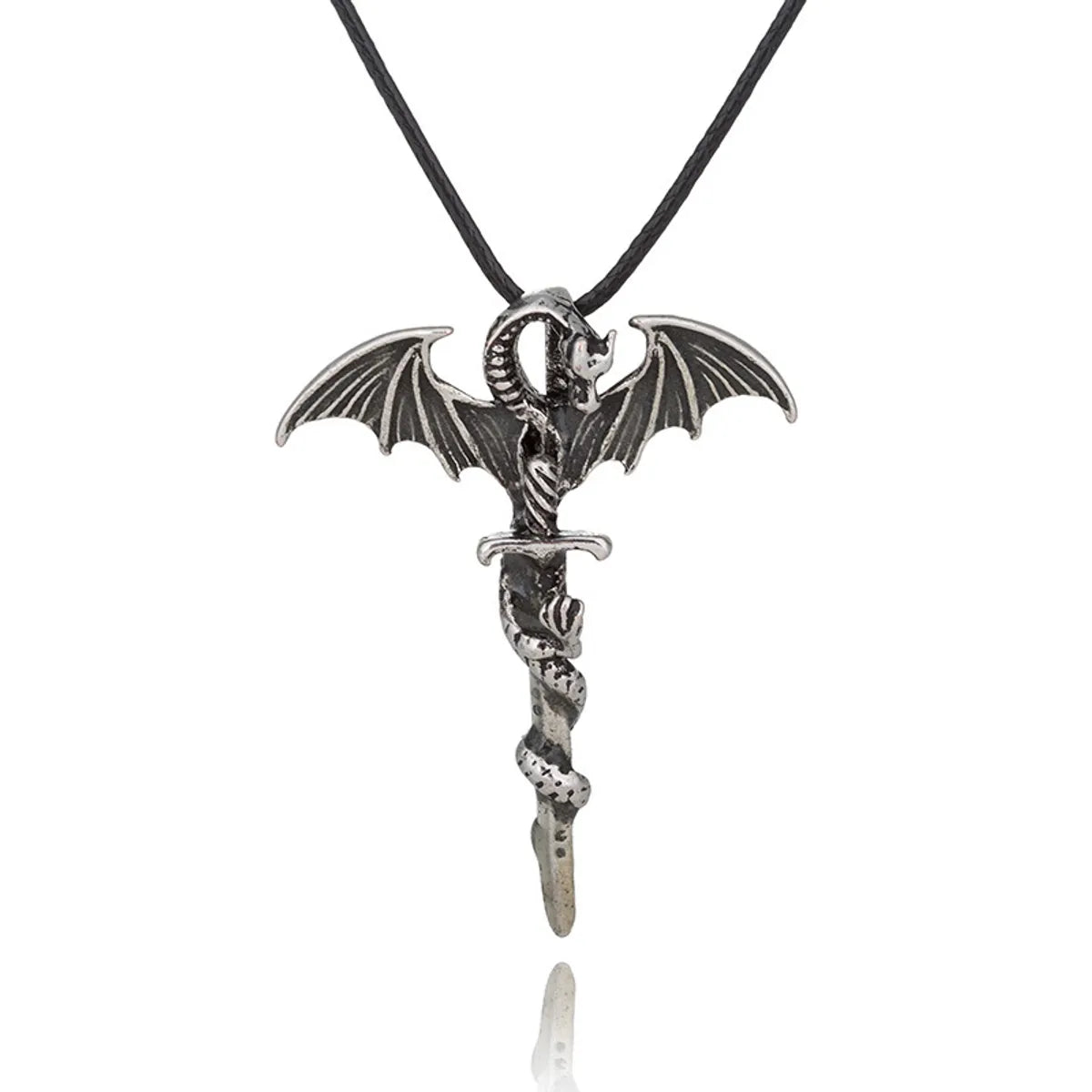 Halloween Pterodactyl Sword Luminous Leather Cord Necklace Wholesale Jewelry Gooddiy