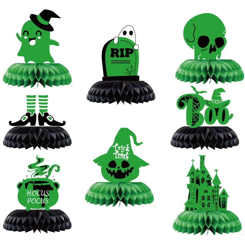 Halloween Pumpkin Letter Ghost Paper Party Ornaments