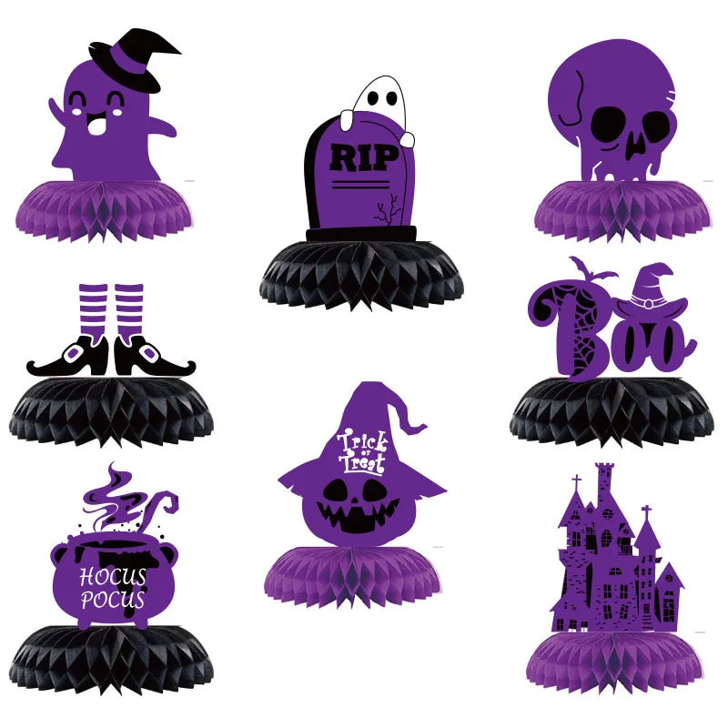 Halloween Pumpkin Letter Ghost Paper Party Ornaments