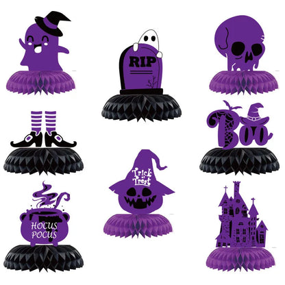 Halloween Pumpkin Letter Ghost Paper Party Ornaments