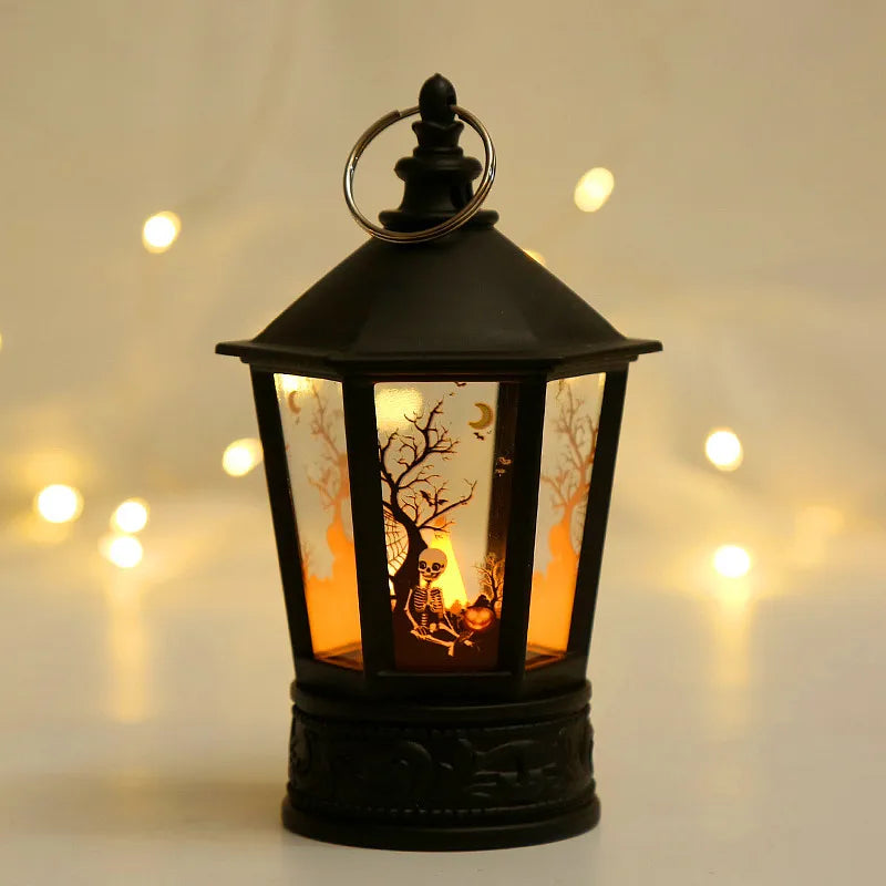 Halloween Pumpkin Light LED Electronic Candle Ghost Festival Easter Party Decoration Decoration Pagoda Wind Light Hanging