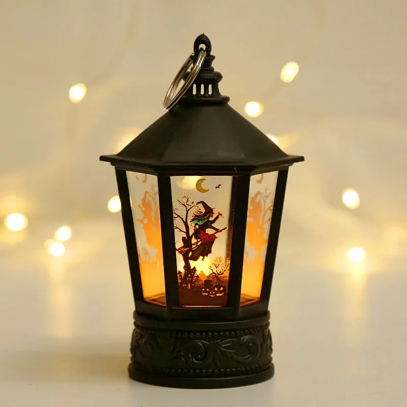 Halloween Pumpkin Light LED Electronic Candle Ghost Festival Easter Party Decoration Decoration Pagoda Wind Light Hanging