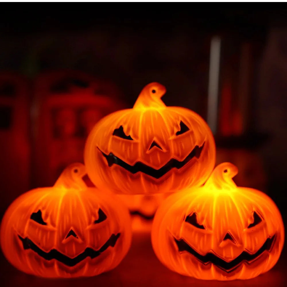 Halloween Pumpkin Plastic Party Night Lights Decorative Props