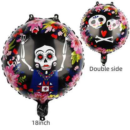 Halloween Pumpkin Skull Aluminum Film Party Balloon