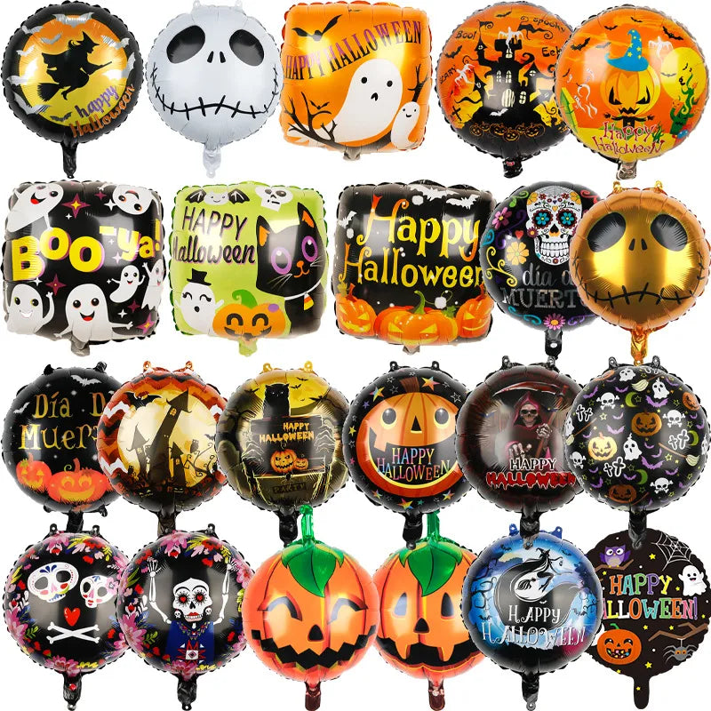 Halloween Pumpkin Skull Aluminum Film Party Balloon