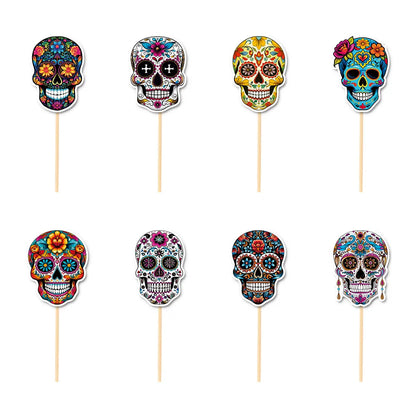 Halloween Simple Style Skull Paper Holiday Party Cake Decorating Supplies Decorative Props