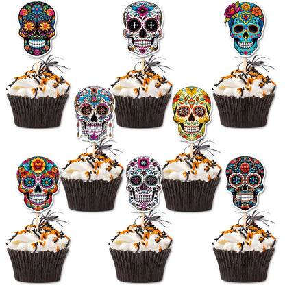 Halloween Simple Style Skull Paper Holiday Party Cake Decorating Supplies Decorative Props