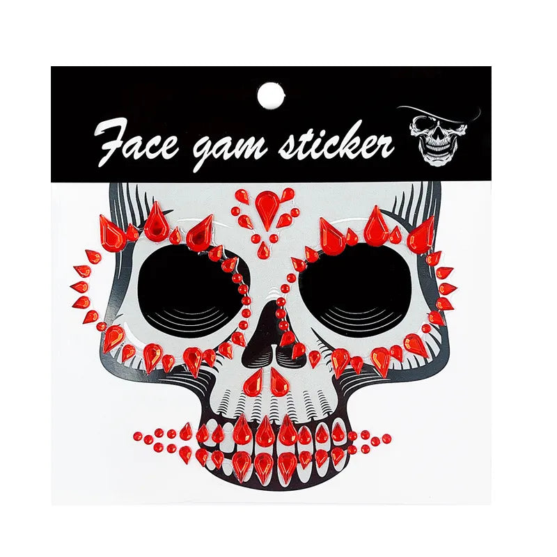 Halloween Skull Masquerade Party Tattoo Stickers