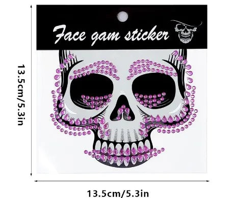 Halloween Skull Masquerade Party Tattoo Stickers