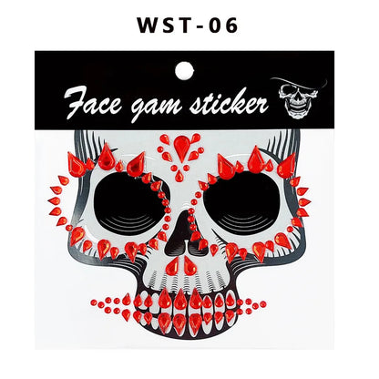 Halloween Skull Masquerade Party Tattoo Stickers