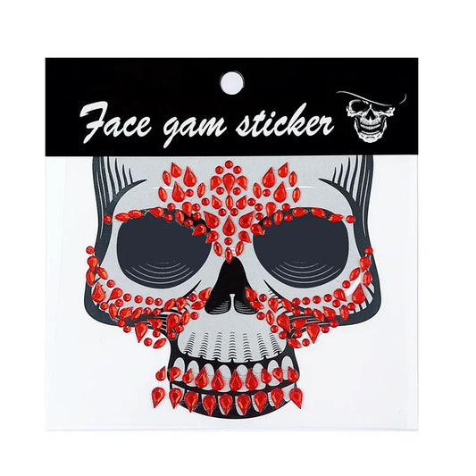 Halloween Skull Masquerade Party Tattoo Stickers