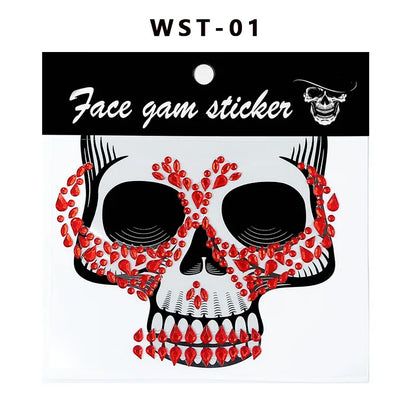 Halloween Skull Masquerade Party Tattoo Stickers