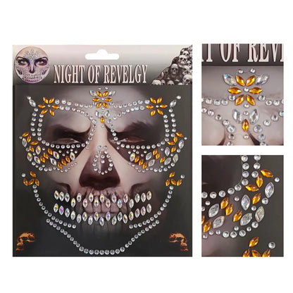 Halloween Skull Masquerade Party Tattoo Stickers