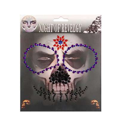 Halloween Skull Masquerade Party Tattoo Stickers