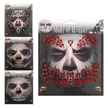 Halloween Skull Masquerade Party Tattoo Stickers