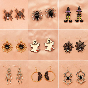 Halloween Skull Pumpkin Lantern Bat Earrings Wholesale Gooddiy