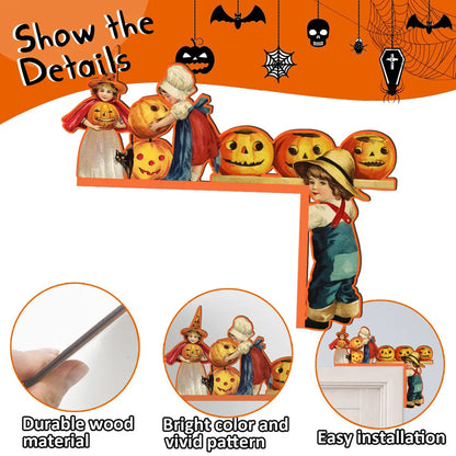 Halloween Vacation Pumpkin Wood Hanging Ornaments