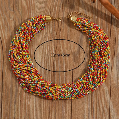 Handmade Bohemian Multicolor Plastic Wholesale Necklace