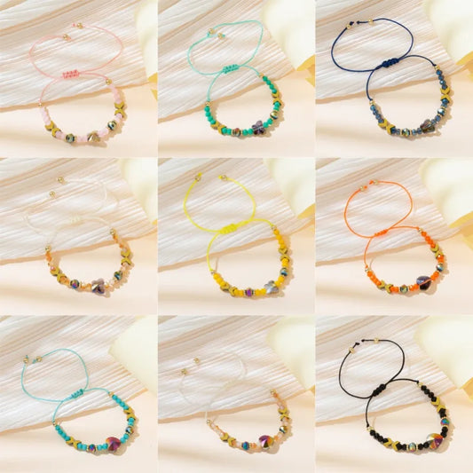 Handmade Simple Style Commute Heart Shape Butterfly Artificial Crystal Rope Wholesale Bracelets