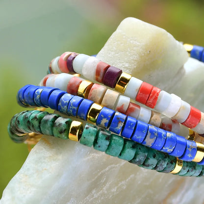 Handmade Simple Style Marble 316 Stainless Steel  Stone Wholesale Bracelets