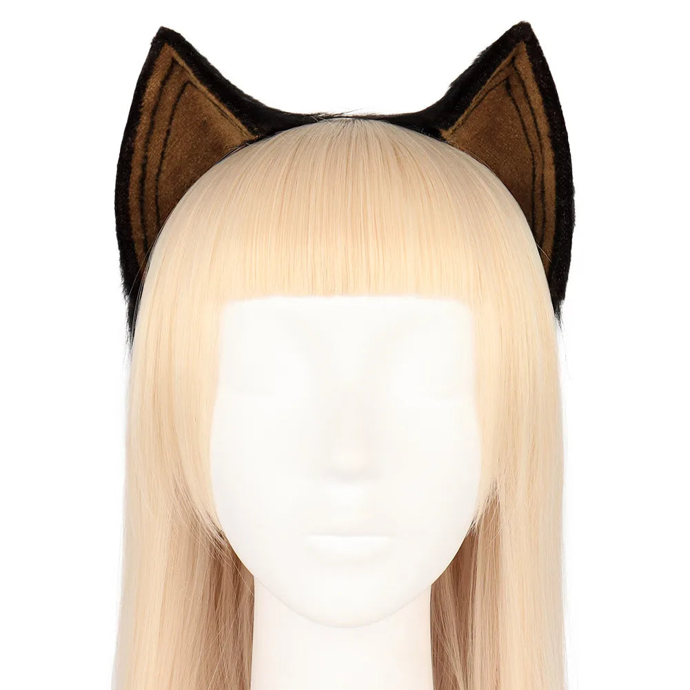 Handmade Simulation Beast Ear Cos Dixiya Cat Ear Headband Cute Plush Moving Long Exhibition Mountain Cat Ear Props