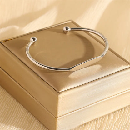 Handmade Solid Color Knot Stainless Steel Asymmetrical Plating 18k Gold Plated Cuff Bracelets