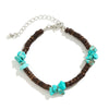 Hawaiian Beach Irregular Alloy Stone Beaded Unisex Bracelets Necklace