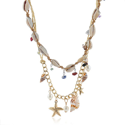 Hawaiian Beach Starfish Shell Alloy Shell Wholesale Necklace