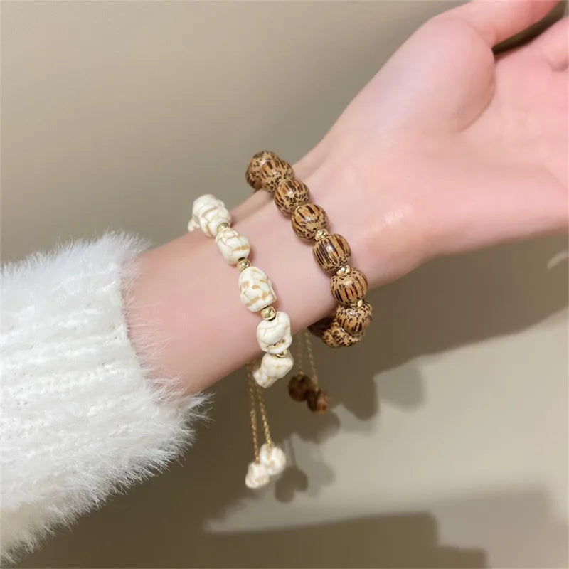 Hawaiian Classic Style Streetwear Eye 18k Gold Plated Gold Plated Silver Plated Artificial Crystal Rhinestones Beaded Copper Wholesale Bracelets