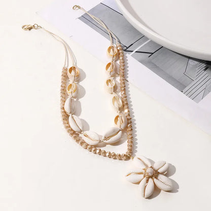 Hawaiian Vacation Beach Starfish Conch Shell Alloy Wholesale Necklace