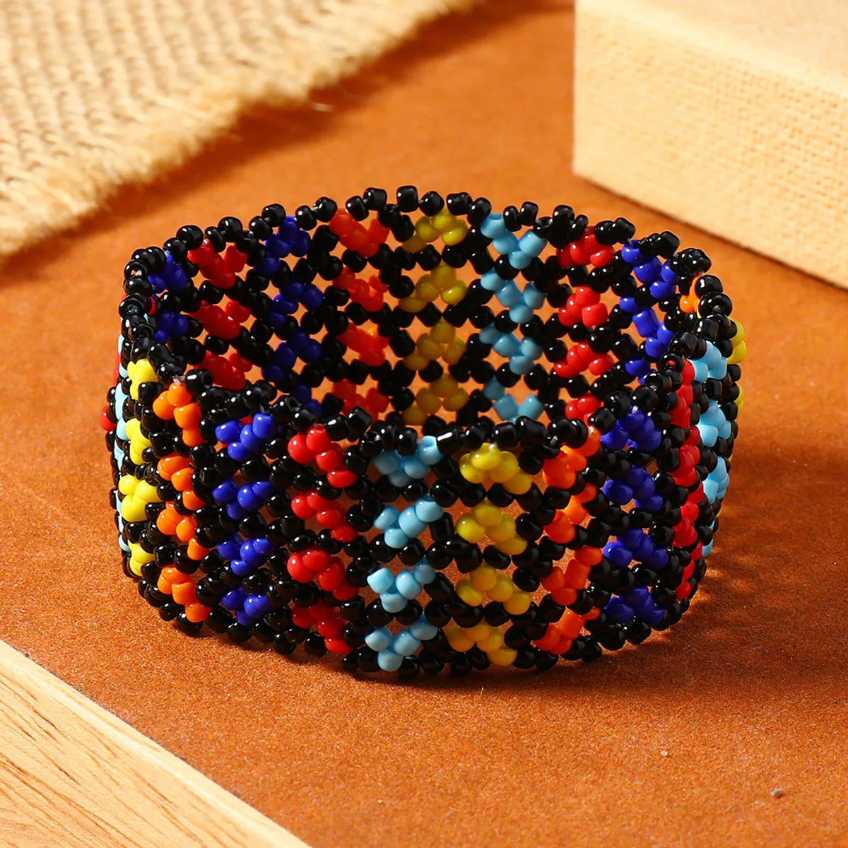 Hawaiian Vacation Tropical Color Block Beaded Seed Bead Wholesale Bracelets