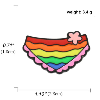 Heart-Shaped Rainbow Pride Gay Cartoon Colorful Banner Alloy Brooch