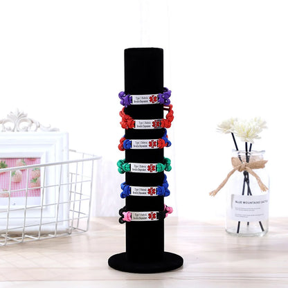 High-Grade Flannel Head Rope Rubber Band Head Flower Display Stand Bead String Watch Hair Band Bracelet Storage Rack Jewelry Store Chaotian Pillar