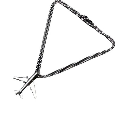 Hip-Hop Airplane Alloy Titanium Steel Plating Men'S Pendant Necklace