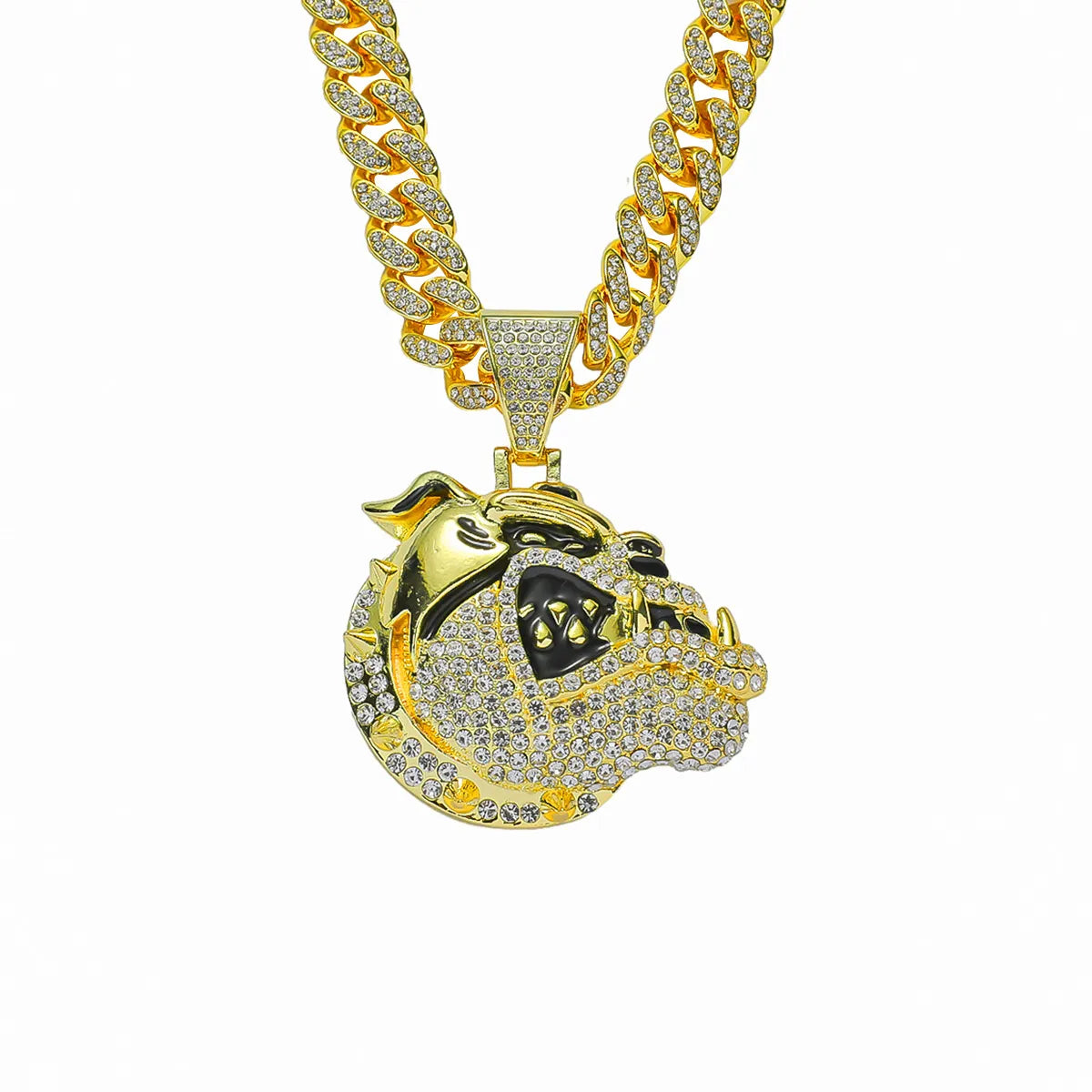 Hip-hop Animal Alloy Inlay Rhinestones Men's Charms Pendant Necklace