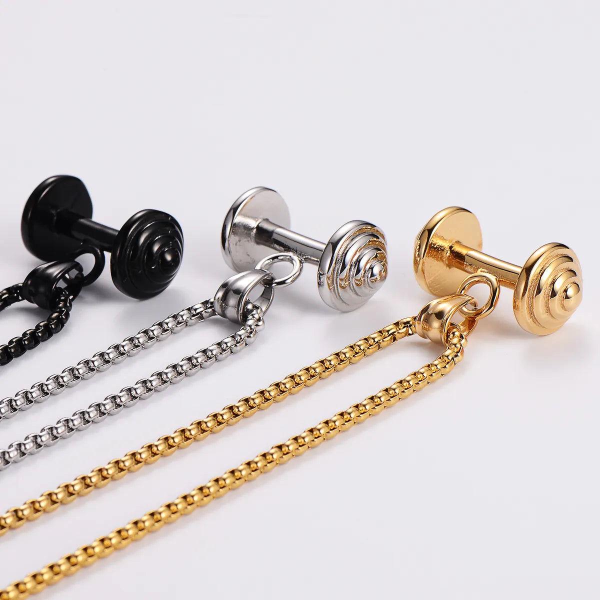 304 Stainless Steel 18K Gold Plated Hip-Hop Plating Barbell