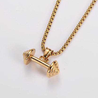 304 Stainless Steel 18K Gold Plated Hip-Hop Plating Barbell