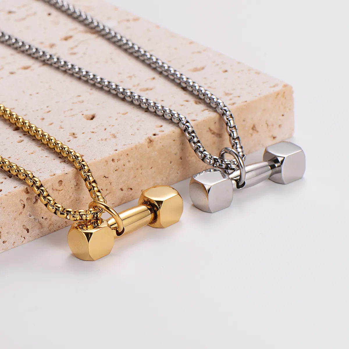 304 Stainless Steel 18K Gold Plated Hip-Hop Plating Barbell