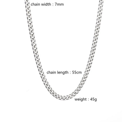 Hip-Hop Basic Classic Style Chain 201 Stainless Steel Unisex Necklace